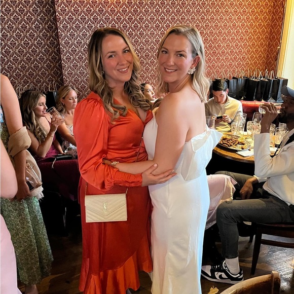 BHLDN stretch crepe midi with bow! - Picture 3 of 4